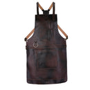 Dark Brown Full Grain Leather crossbody Apron Butcher Apron -BBQ Apron -Cooking Apron - Wood work Apron - Cheff Apron - BBq Grill Gift