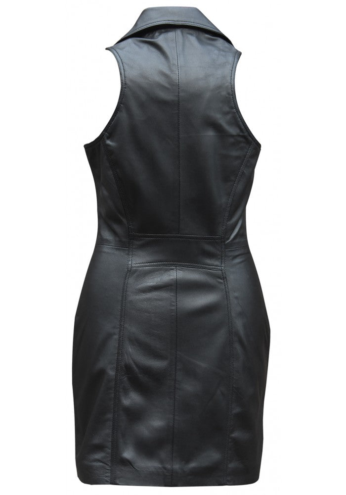 100% Genuine Soft Sexy Lamb Skin Leather Women Dress - NYLeathers